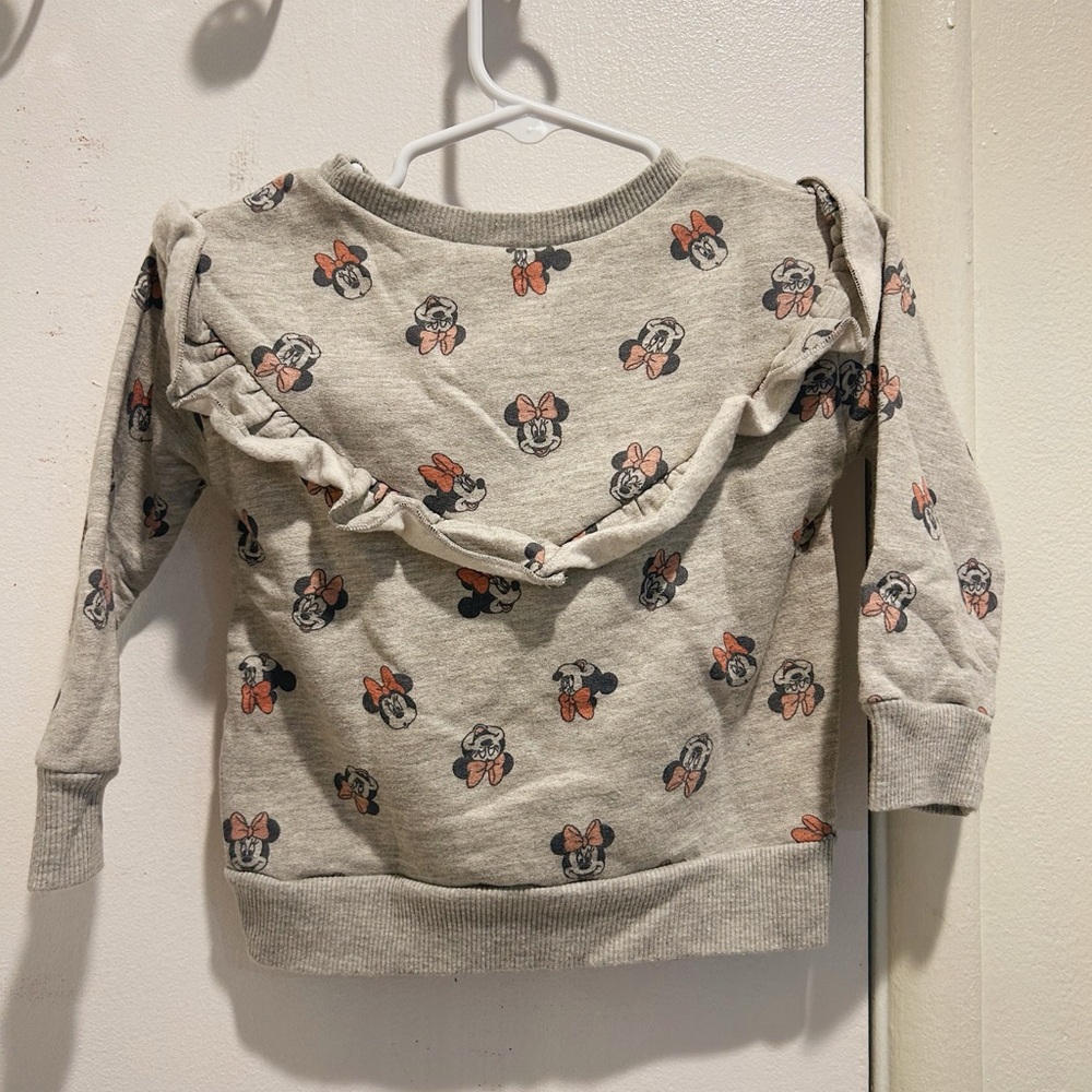Disney Kids Gray Minnie Mouse Sweater